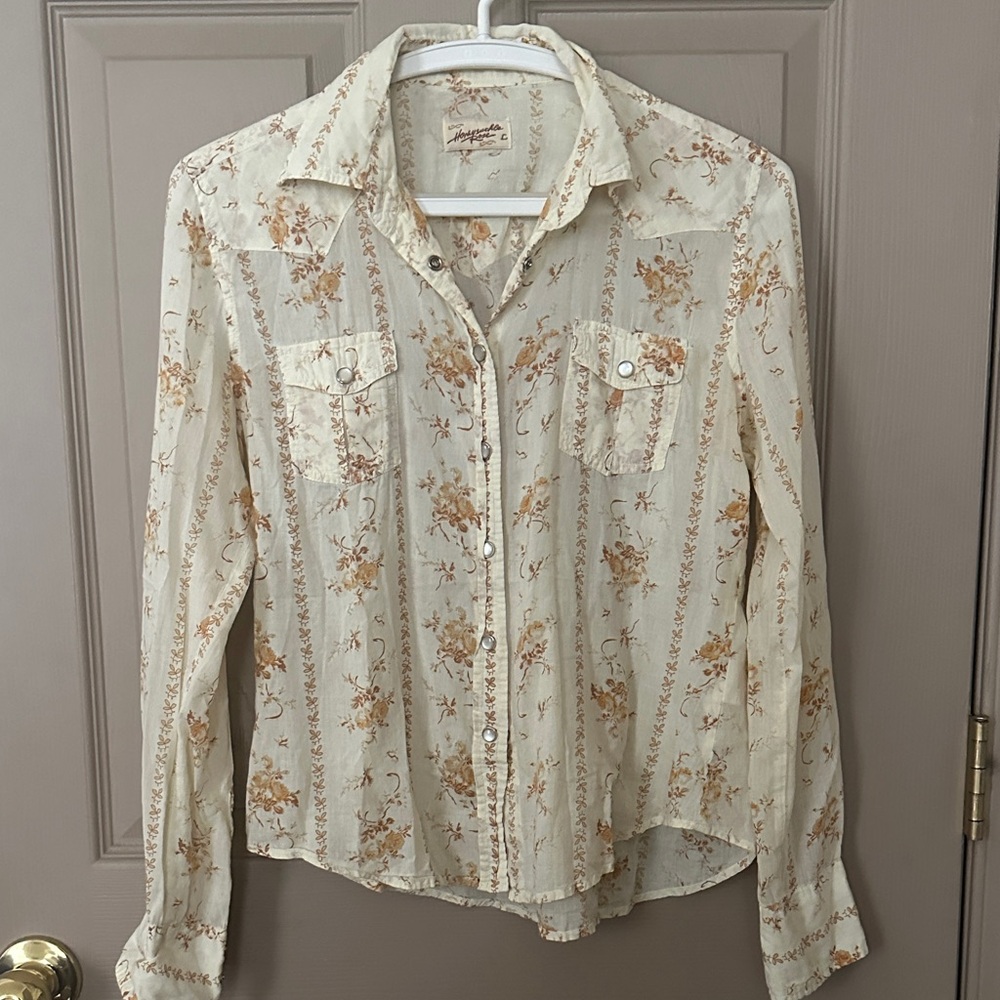 Honeysuckle Rose Floral Blouse